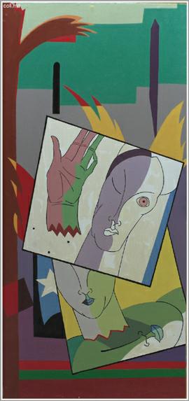 Michel-Ducruet-100x50 cm, toile marouflée, peinture d'Histoire .... Le 11 septembre 2001